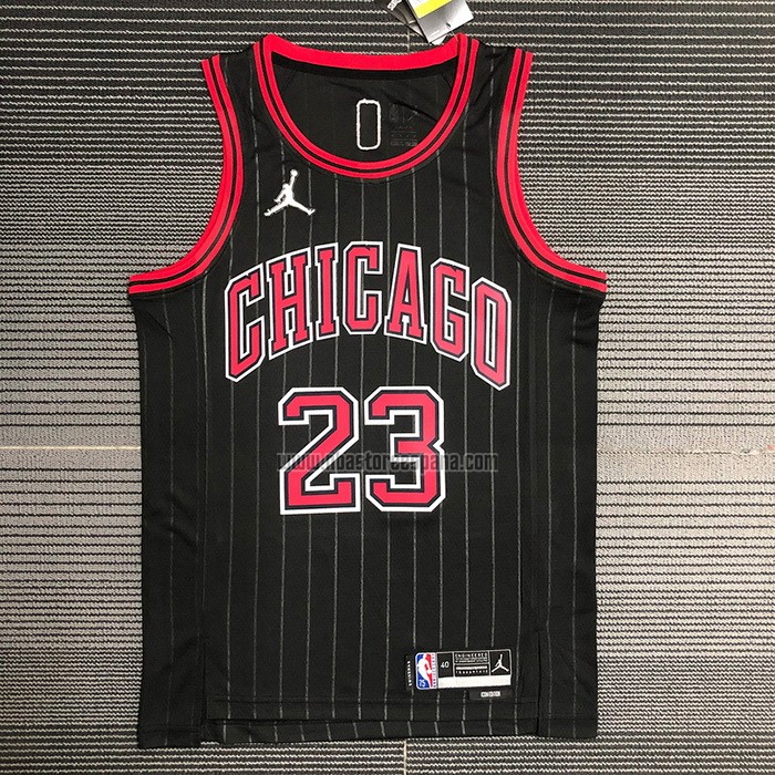 Camiseta Chicago Bulls Michael Jordan NO 23 Statement 2020-21 Negro